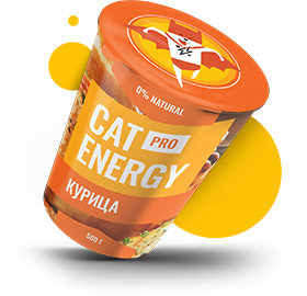 Банка куриного корма Cat Energy Pro на 500 грамм